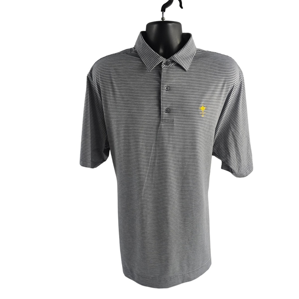 FootJoy FJ Golf Polo Shirt Men's XL Gray‎ Stripe Ryder Cup
